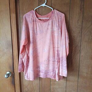 Realtree Fishing Men's Orange Long Sleeve Pullover Shirt Size 2X